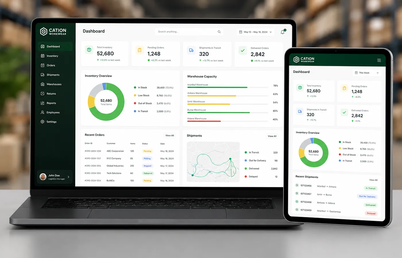 Logistics dashboard